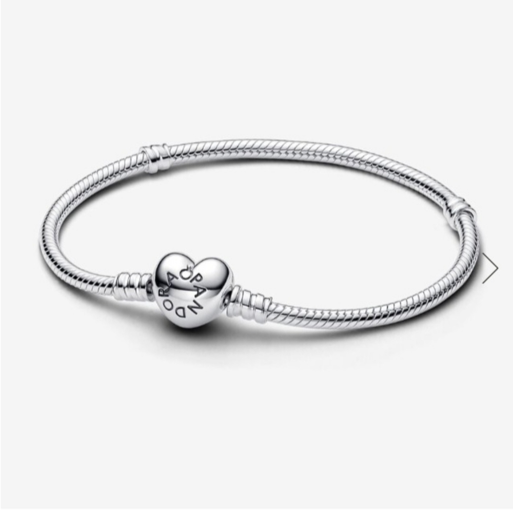 Pandora charm bracelet and 2 Pave spacers
